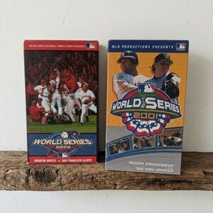 World Series VHS Tapes 2001 Diamondbacks New York Yankees 2001 Angels Giants Vtg